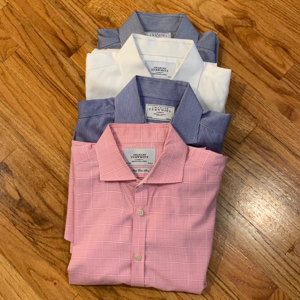 Lot of 4 non iron extra slim fit dress shirt
